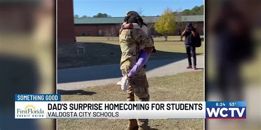 Something Good: Dad's surprise homecoming for students