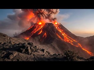 Inside A Volcano: From MASSIVE Eruption To Black Rock! Full Process
