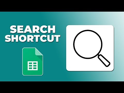How to search in google sheets shortcut