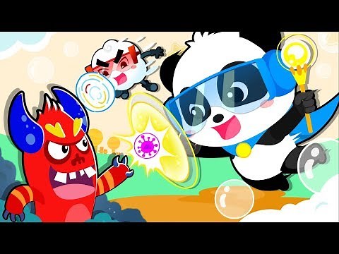 Bayi Panda Melawan Kuman Jahat | Mengepel Lantai | Lagu Anak-anak | Bahasa Indonesia | BabyBus