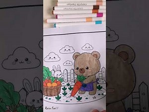 Color With Me: Little Bear in the Garden | Fun and Relaxing Coloring Book | #amazonkdp #coloringbook