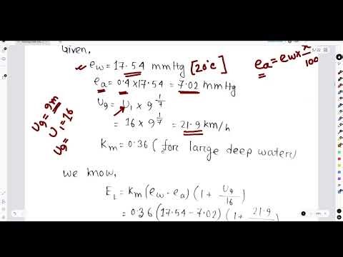 2. Estimate Reservoir Evaporation Using Meyer's Formula