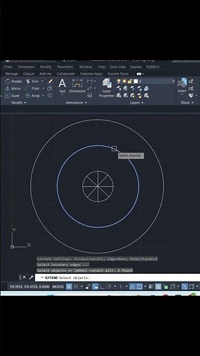 How to Use Extend Command in AutoCAD | AutoCAD Extend Command Tutorial