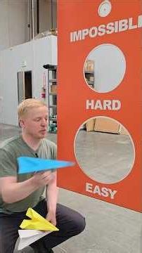 Impossible Paper Airplane Trick Shot!