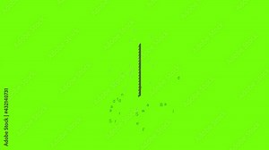 Standard saw blade icon animation cartoon object on green screen background