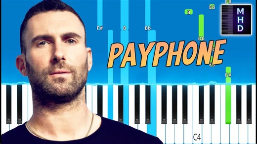 2223Maroon 5 - Payphone ft. Wiz Khalifa - Piano Tutorial