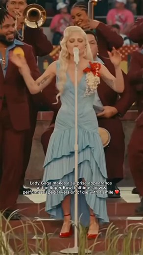 Real talk what did you think of this version of die with a smile? 👀 video of Lady Gaga’s surprise appearance at Bad Bunny’s Super Bowl halftime show performance | Cover Nation
