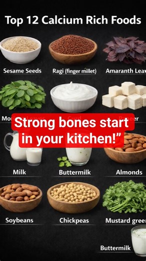 Top 12 calcium-rich foods you already have in your kitchen! #shorts #calcium #calciumrichfoods #food