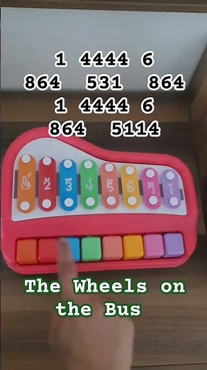Xylophone notes|The wheels on the bus |Xylophone tutorial #xylophone #wheelsonthebus #nurseryrhymes