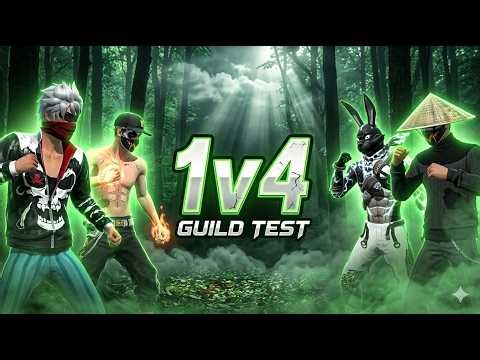FF LIVE TOP 1 GUILD TEST 1V4💀 | GUILD TEST LIVE 🔥 #ffl #freefireliveguildtest
