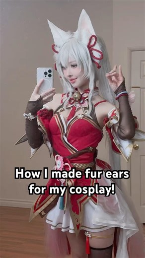 How I made realistic fur ears for my cosplay! #cosplay #tutorial #mongilstardive #ad