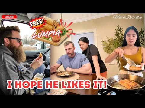 I Cook Lumpia For My Husband’s American Co-Worker Let See if he like it!😁/MariaRose Vlog🇺🇸🇵🇭