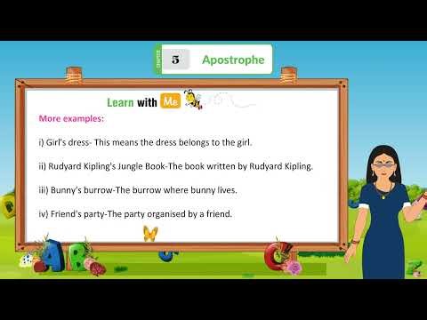 Ch-5 Apostrophe | Easy English Grammar | Class 3