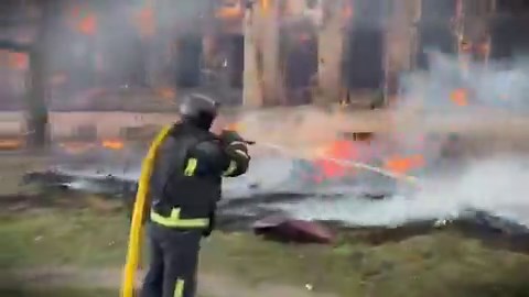 🔴 BREAKING: Russian forces hit a 19th-century landmark in the Kharkiv region with a drone, according to the State Emergency Service.The Donts-Zakharzhevsky estate, built in 1835, had survived wars and the Soviet era, until now.