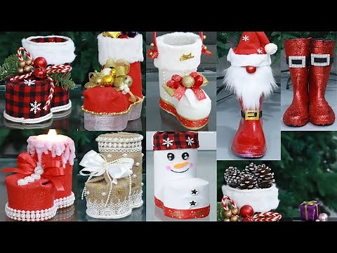 DIY Festive Santa Boots with Your Own Hands | Simple Shoes Decoration
