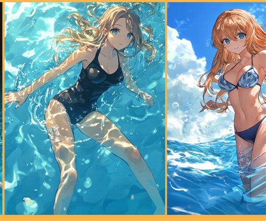 ArtStation - 505 Swimming Anime Girl | Artworks