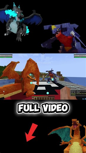 Charizard X VS Garchomp in Cobblemon #minecraft #pokemon #pixelmon