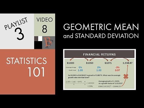 Statistics 101: Geometric Mean and Standard Deviation