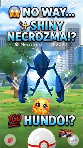 😱 NO WAY... SHINY NECROZMA!? ✨💯 100 IV HUNDO!? #PokemonGO #Shorts