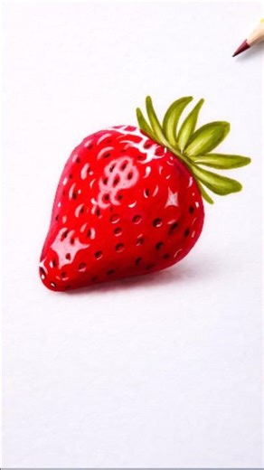 How to Draw a Realistic Strawberry That Looks REAL 🍓✏️
