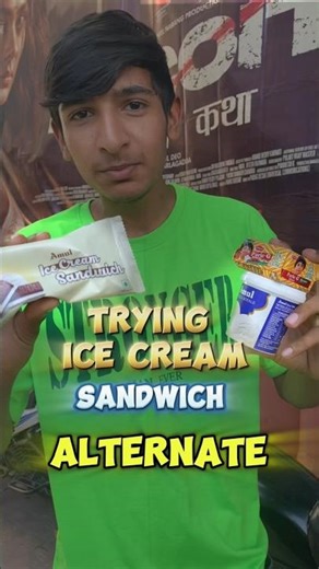 Trying Ice Cream Sandwich Alternate 🍨 #shorts #shortsfeed #viral #icecream