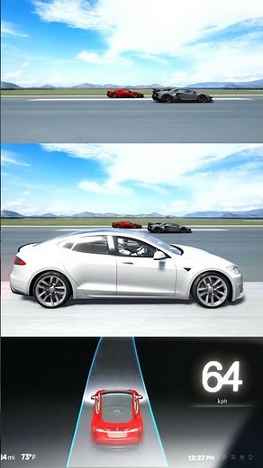 Tesla Plaid vs Aventador SVJ vs Ferrari F80 DRAG RACE #fh5 #gaming #racing #cars