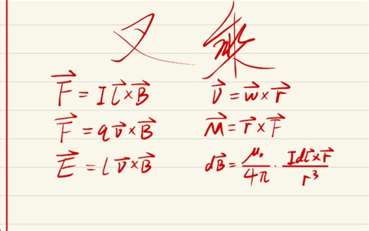 矢量叉乘秒杀电磁感应左右手螺旋定则