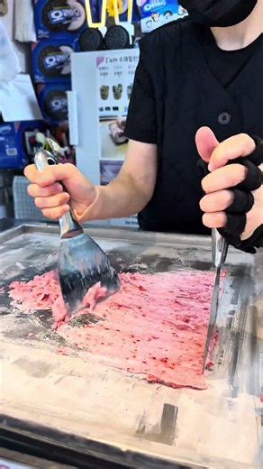 Strawberry Ice Cream Roll Magic 🍓🍦 | Most Satisfying DesserT Making!