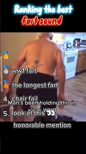 Ranking the best fart sounds #memes #meme #ranking #top5 #funny #funnymemes