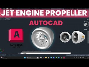 JET ENGINE PROPELLER IN AUTOCAD #trendingvideo #autocad #mechanical #jet #designing #3dmodeling