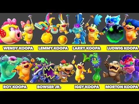 Evolution of Super Mario Bros Wonder Bosses Death Graphics on Nintendo Switch 2