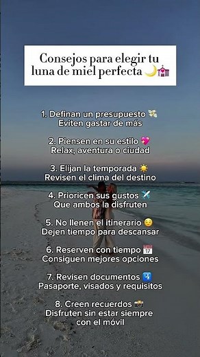 Consejos para elegir tu luna de miel perfecta 🌴✈️💍