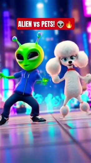 Alien vs Pets Dance Challenge 👽🔥 | Who Wins?#AlienDance #DanceBattle #AlienVsPets