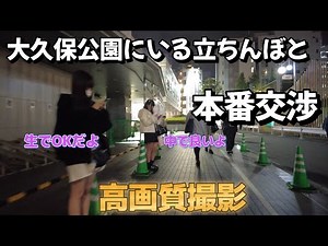 【夜の大久保公園】立ち○ぼとガチ交渉！パパ活女子のリアルな現状がヤバすぎる【４K撮影】Kabukicho Okubo Park