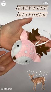 18K views · 79 reactions | Reindeer cuteness! Learn how to make this adorable Felt Ornament for Christmas. https://www.redtedart.com/simple-felt-reindeer-ornaments/ | Red Ted Art | Facebook