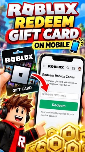 How to Redeem Roblox Gift Card on Mobile #shorts