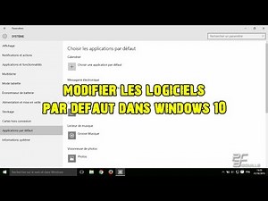Modifier logiciel par défaut Windows 10