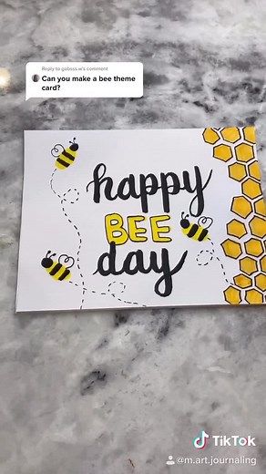Bee-Themed Birthday Card Ideas and Designs