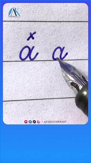 How to Write Alphabet A using Ink Pen | English Calligraphy Tutorial