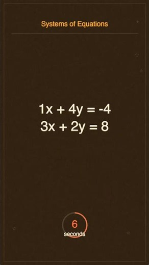 Stop scrolling. Solve this Systems of Equations now 🛑