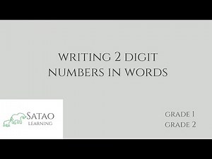 Writing 2 digit numbers in words