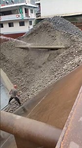 船舶卸货减压全过程实拍！ Barge unloading | Satisfying VIdeo | Relaxing video