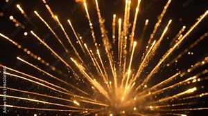 4K, gold Particle Blasts And Explosions, Composite Video,Celebration, Firework, Confetti Style Explosion, Party Popper Blast Splatter. 60fps