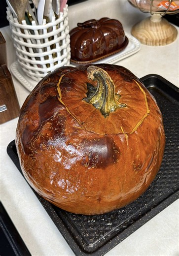 Pumpkin Soup in Pumpkin Recipe — Josh & Momma Family Recipe
