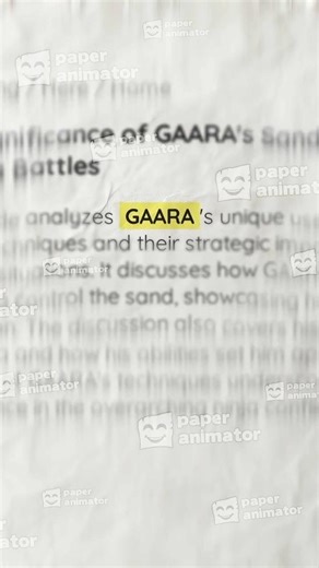 GAARA paper animatior video #anime