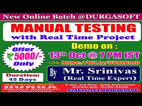 MANUAL TESTING Online Training @ DURGASOFT
