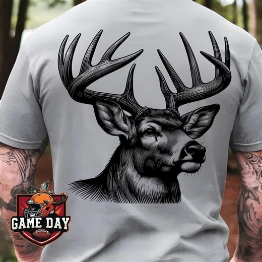 Detailed Deer Head SVG: Whitetail Buck Vector Cut File (digital Download) - Etsy