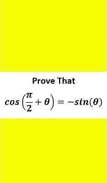 prove that cos(pi/2+theta)=-sin(theta)