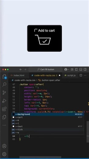 Animated Add to Cart Button Using HTML CSS & JavaScript 🛒✨