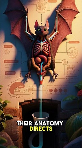 Why bats pee upside down without getting wet #animalfacts #wildlife #funfacts